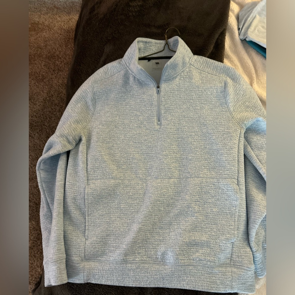 VRST Men's Sky Blue Zip-Up Sweater